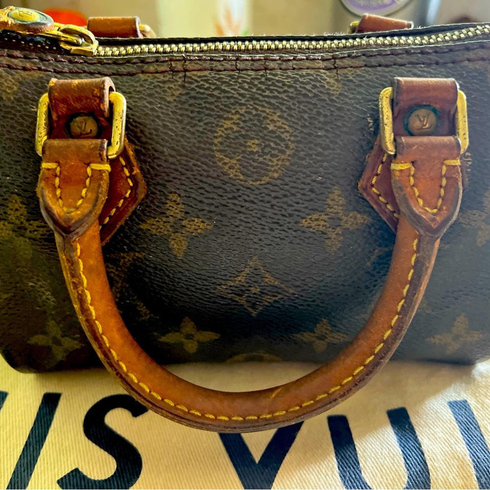 LOUIS VUITTON Monogram Mini Speedy Hand Bag 2way M41534 LV Auth 26887